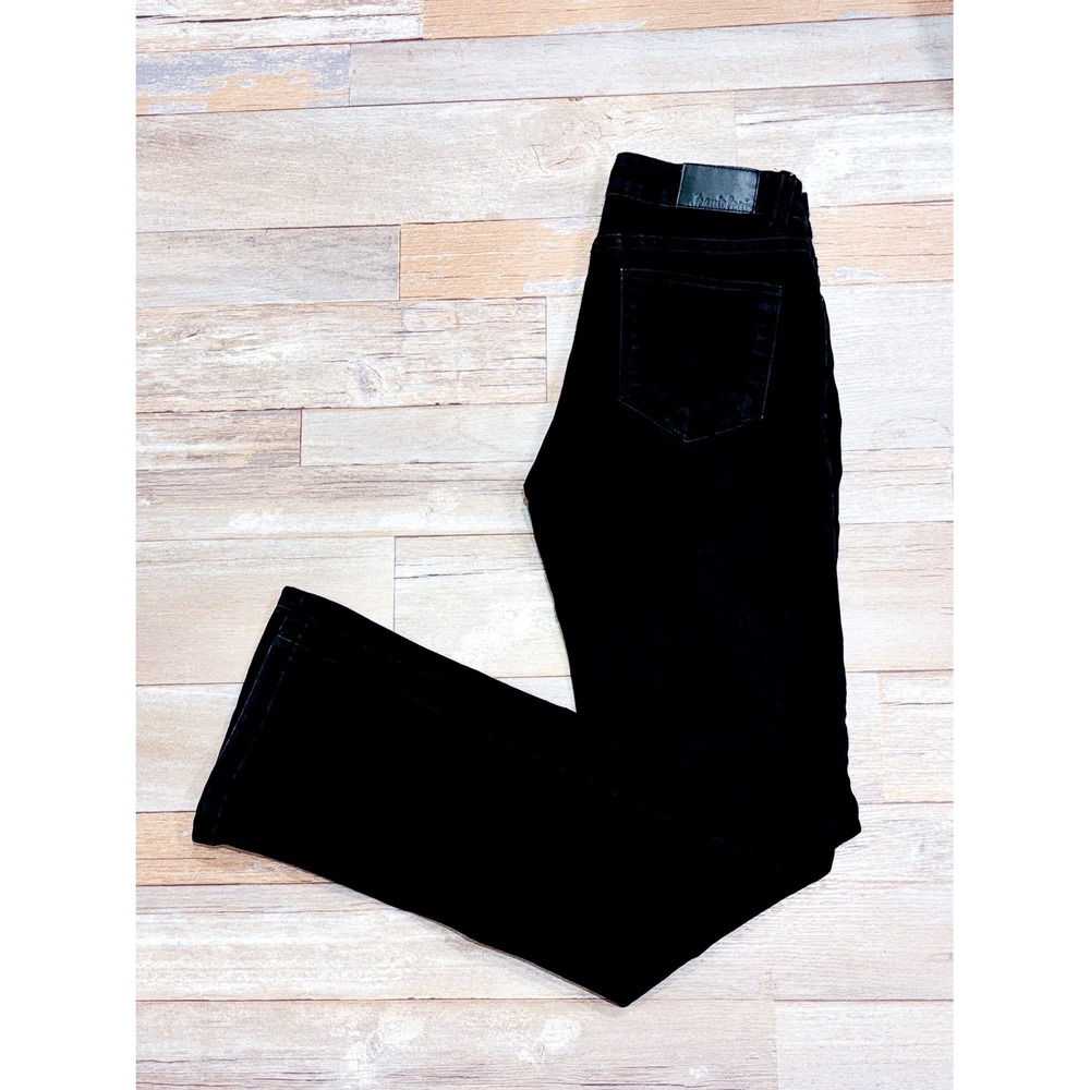 JEANIOLOGIE Black flare jeans | Stretch Minimalist Denim | Size 2